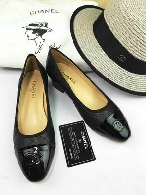 CHANEL Shallow mouth flat shoes Women--013